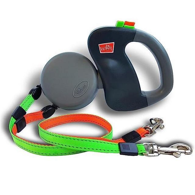 Two Dog Reflective Retractable Pet Leash