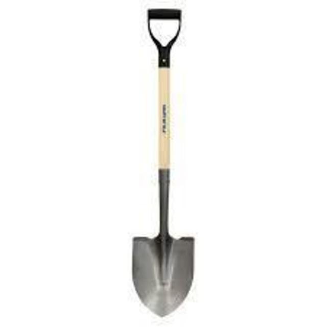 Ashman Round Shovel - The Round Shovel has a D Handle Grip with 41 Inches Long Shaft with a Durable Handle – Heavy Duty Blade Weighing 2.2 pounds – Orange Shovel with a Solid Build