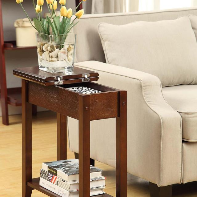 American Heritage Flip Top Tall Side Table, Multiple Colors