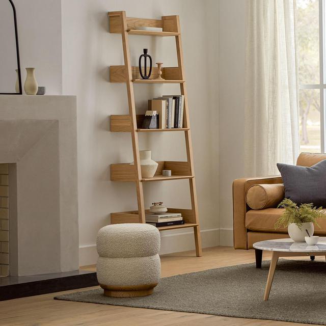 Fantol Oak Narrow Bookcase