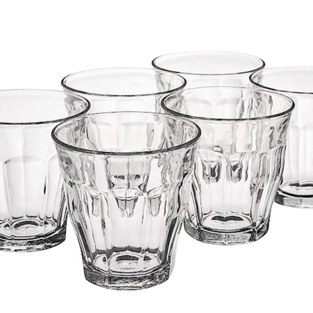 Duralex, Clear 25 cl Picardie Tumbler, Pack of 6, Glass, 8-3/4-Ounce
