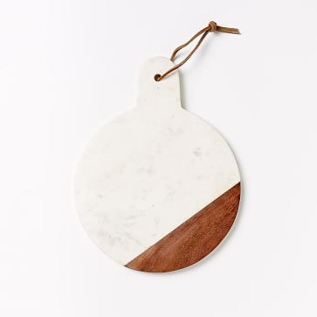 Marble + Wood Cutting Board - Paddle