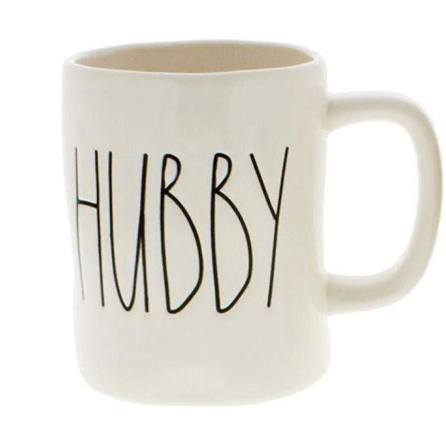 Rae Dunn Hubby & Wifey Set of (2) Mugs By Magenta