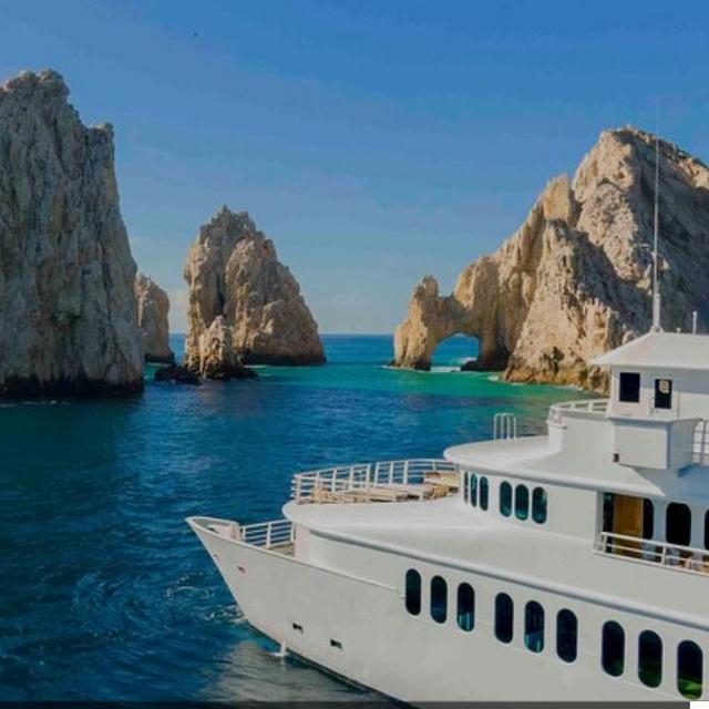 A sunset cruise on our honeymoon