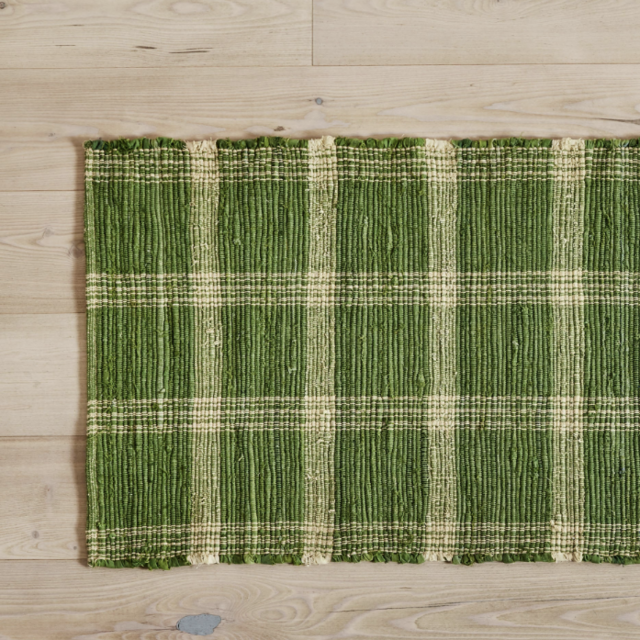 Nickey Kehoe, Plaid Rug in Fern 2 x 6'