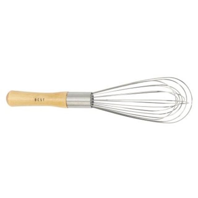 Professional Wood-Handled Balloon Whisk, 10"