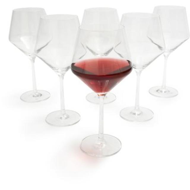 Six Schott Zwiesel Pure Light-Bodied Red Wine Glasses