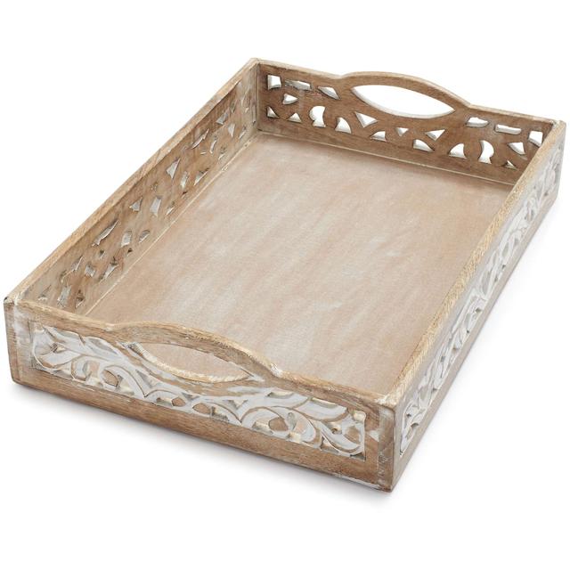 Wood Scroll Tray