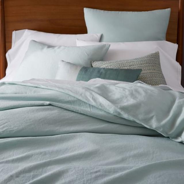 Belgian Flax Linen Shams – Pale Harbor