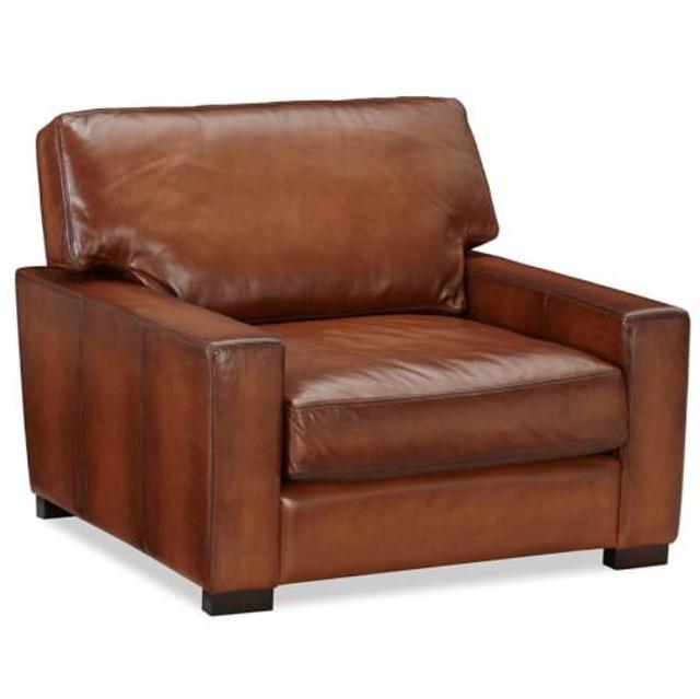 Turner Square Arm Leather Armchair
