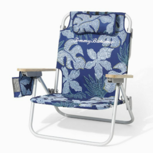 Batik Dotted Leaves Deluxe Backpack Beach Chair