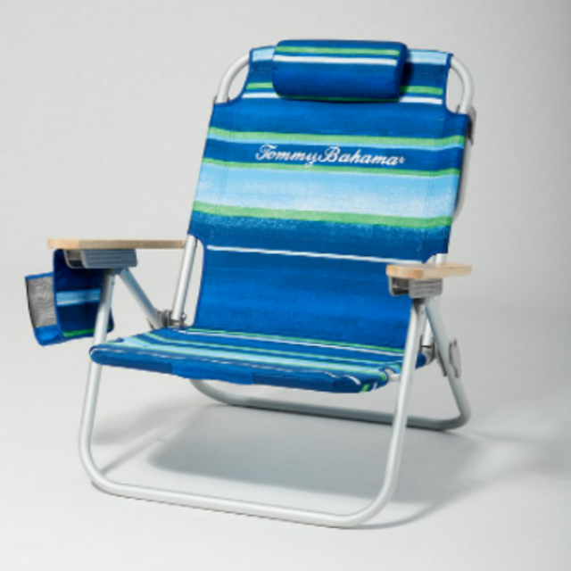 Multi Stripe Deluxe Backpack Beach Chair