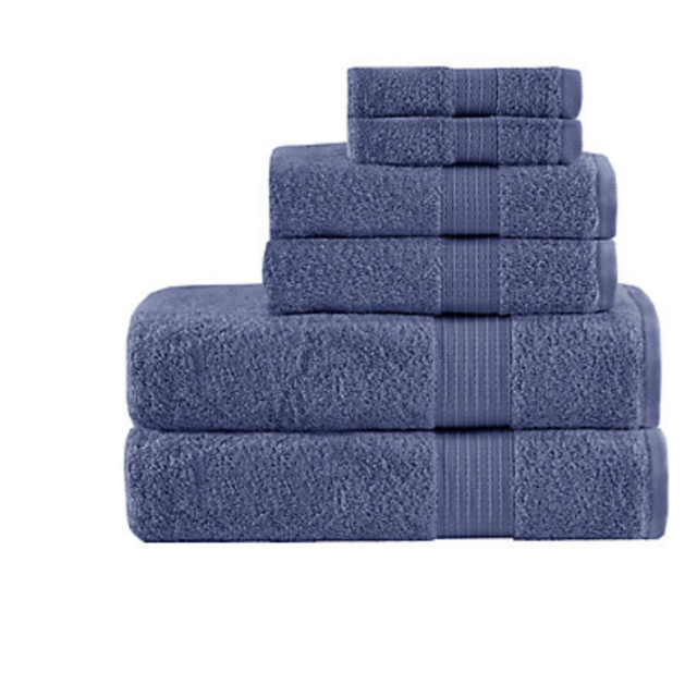 Madison Park Organic 6-Piece Towel Set in Navy