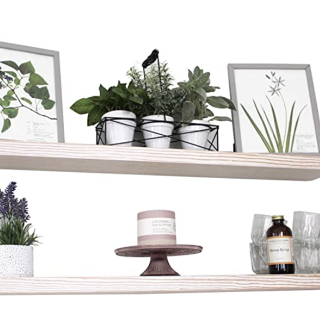 Willow & Grace Floating Shelves - 36 Inch Floating Shelf White Wash