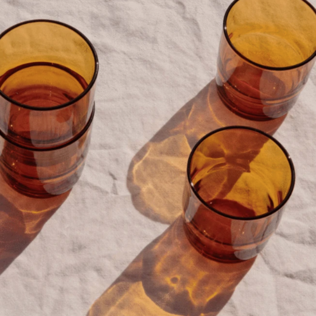 Drinking Glasses, in the color Sunset
