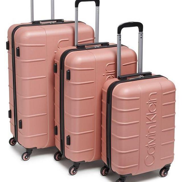 Calvin Klein Bowery 3-Pc. Hardside Luggage Set in Rose Gold
