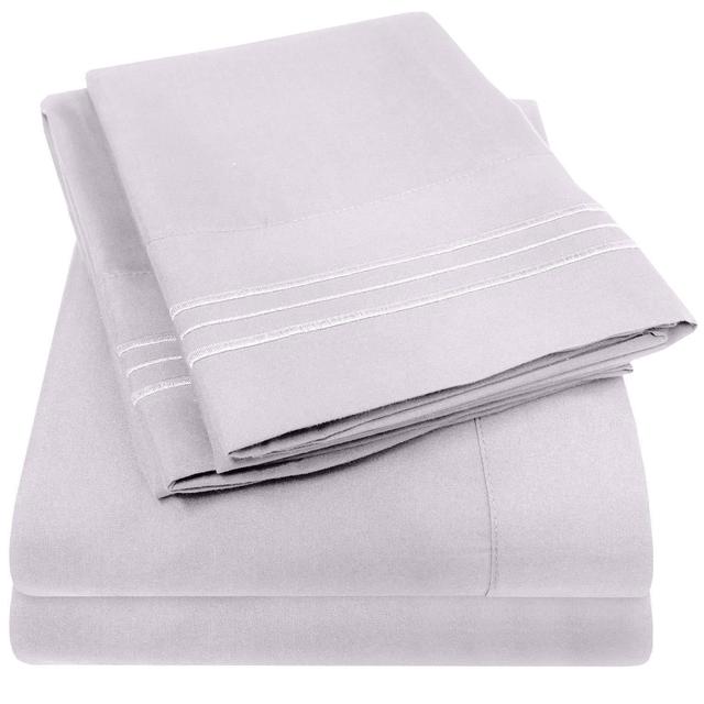 1500 Supreme Collection Extra Soft King Sheets Set, Lilac - Luxury Bed Sheets Set with Deep Pocket Wrinkle Free Hypoallergenic Bedding, Over 40 Colors, King Size, Lilac