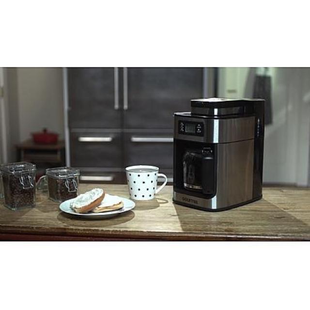 Coffee Machine, Gourmia GCM4700 Coffee Maker With Built In Grinder, Programmable 10 Cup Automatic Drip, Glass Carafe, LED Display