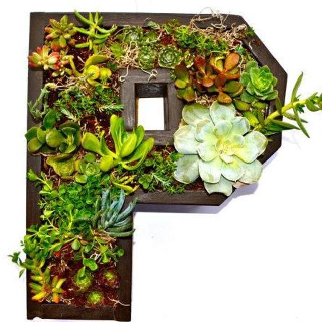 Monogrammed Vertical Wall Planter
