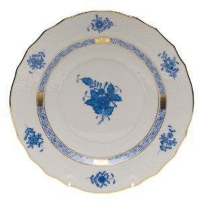 HEREND-MARTINS CHINESE BOUQUET BLUE SALAD PLATE