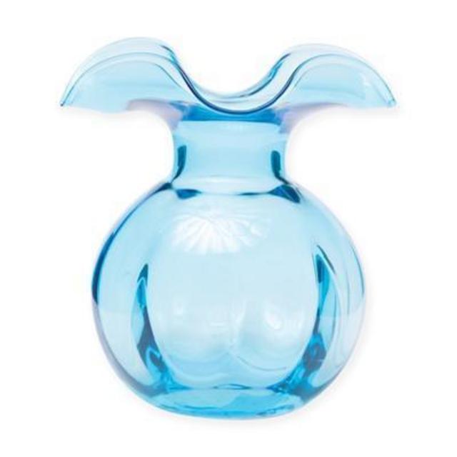 VIETRI HIBISCUS GLASS AQUA BUD VASE