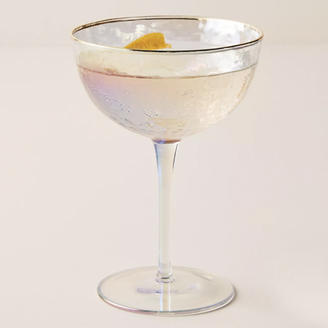 Lustered Coupe Glasses, Set of 4
