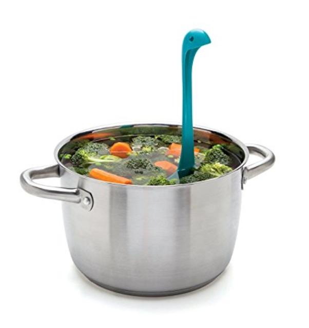 Tailbox Loch Ness Monster Mamma Nessie Colander Ladles Cute Creative Cartoon Spoons Tableware for Soup (Orange)