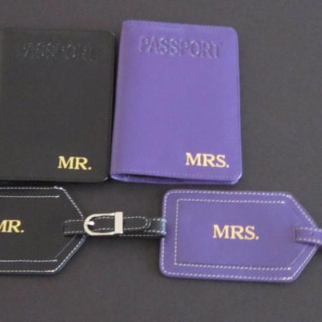 Travel Wallet,Wedding Gift, Passport Cover,Bridesmaids Gifts,Groomsmen Gift,Bridal Party Gift,Luggage Tags,Mr and Mrs Gift, Passport Cover