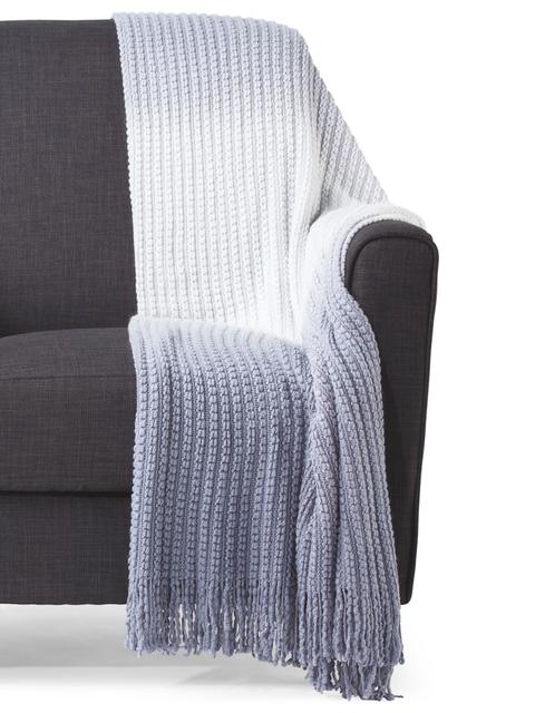 TAHARI THROW BLANKET-SLATE