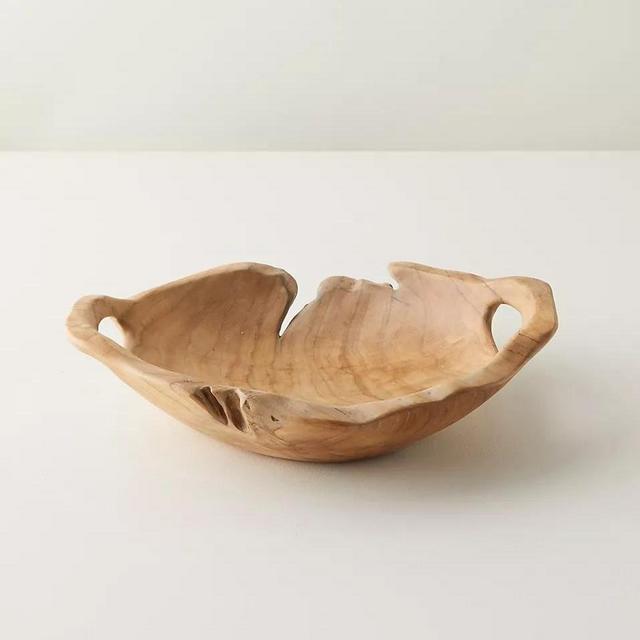Oversized Teak Serving Bowl with Handles