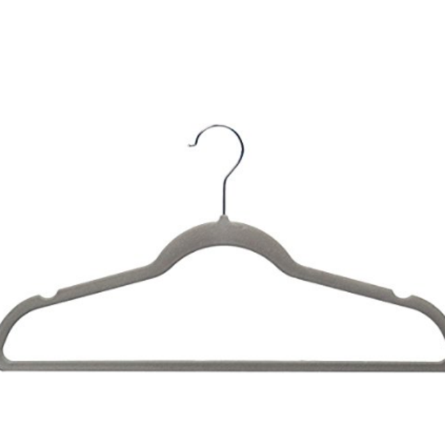 AmazonBasics Velvet Suit Hangers - 50-Pack, Grey