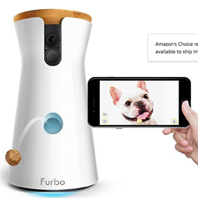 Furbo Dog Camera: Treat Tossing, Full HD Wifi Pet Camera and 2-Way Audio, Designed for Dogs, Works with Amazon Alexa (As Seen On Ellen)