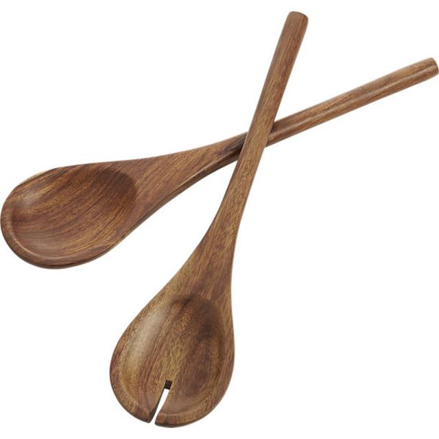 set of 2 wood salad servers