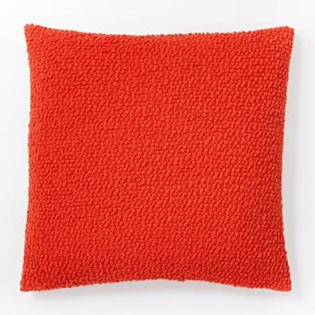Cozy Boucle Pillow Cover - Tomato