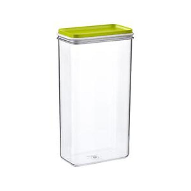 52 oz Narrow Stacking Canisters with Lime Lids