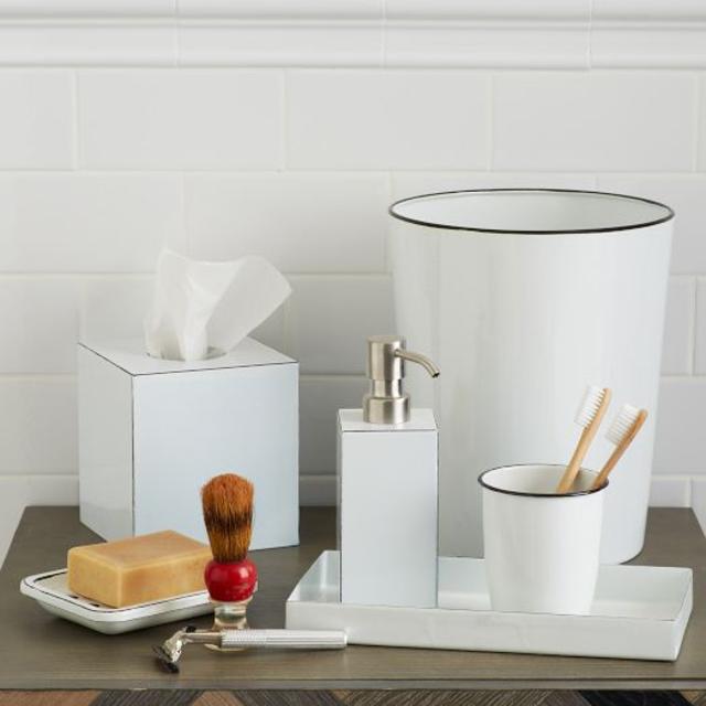Enamel Bath Accessories- Large tray