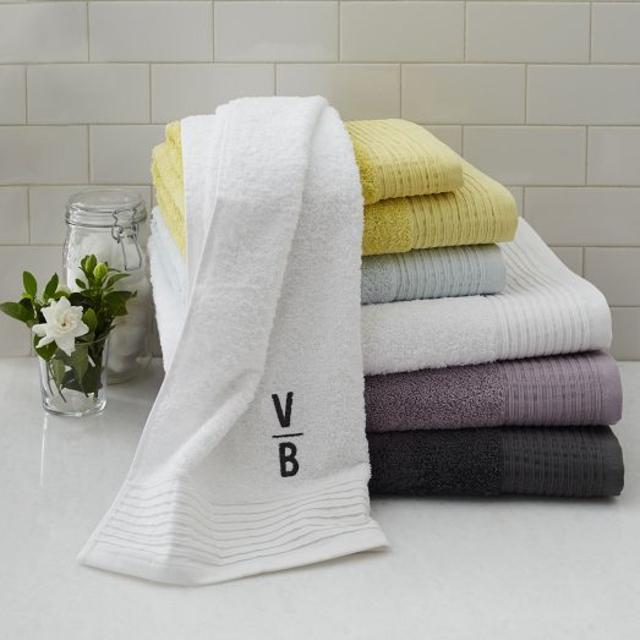 Organic Pleated Edge Towels- Bath towels