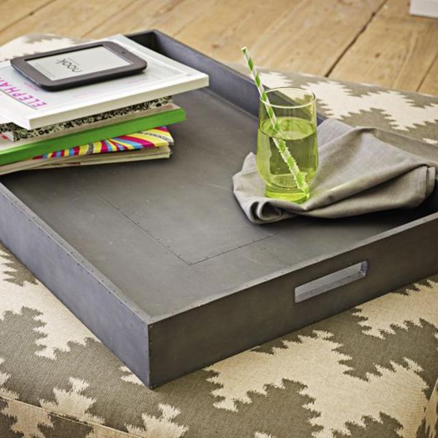 Metal-Wrapped Wood Trays