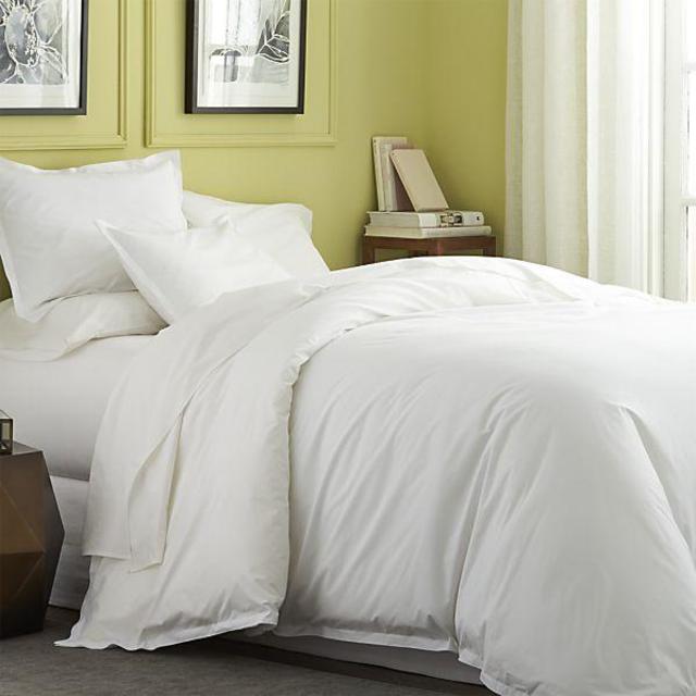 Belo White Queen Duvet Cover