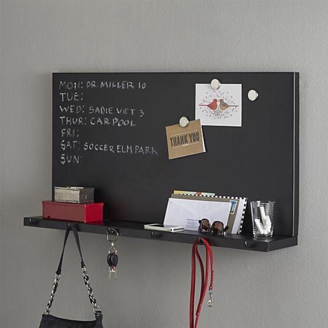 Metal Chalkboard with Shelf