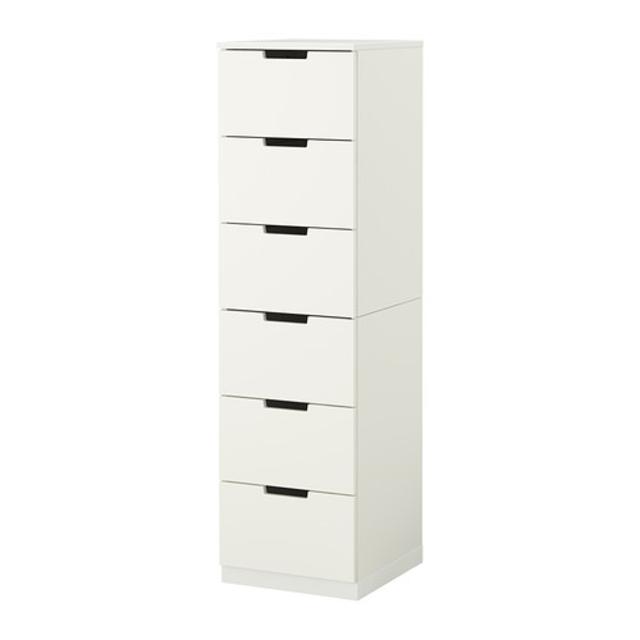 Nordli 6-drawer chest, white