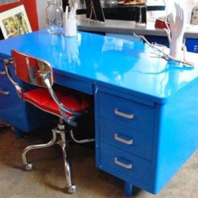 Vintage Metal Tanker Desk