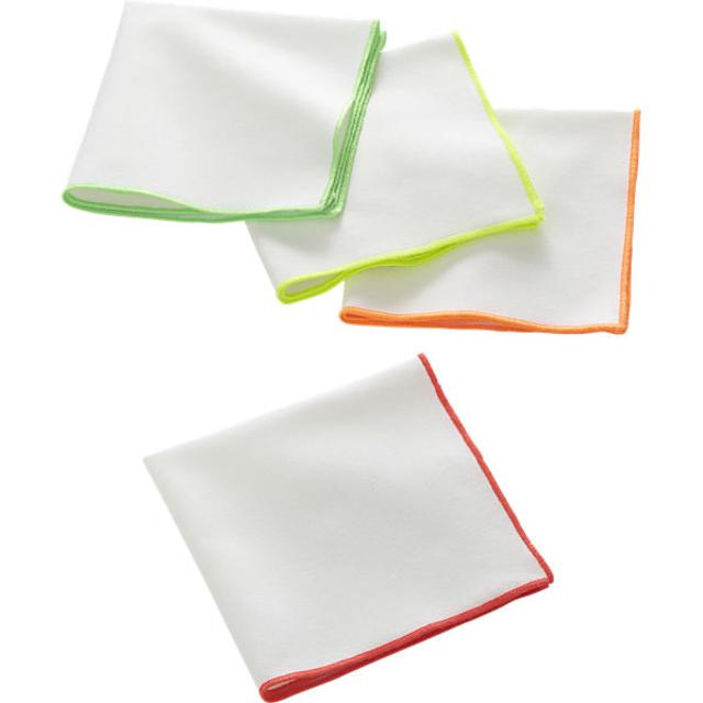 Set of 4 neon edge cocktail napkins
