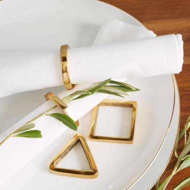 Gold Napkin Ring Set