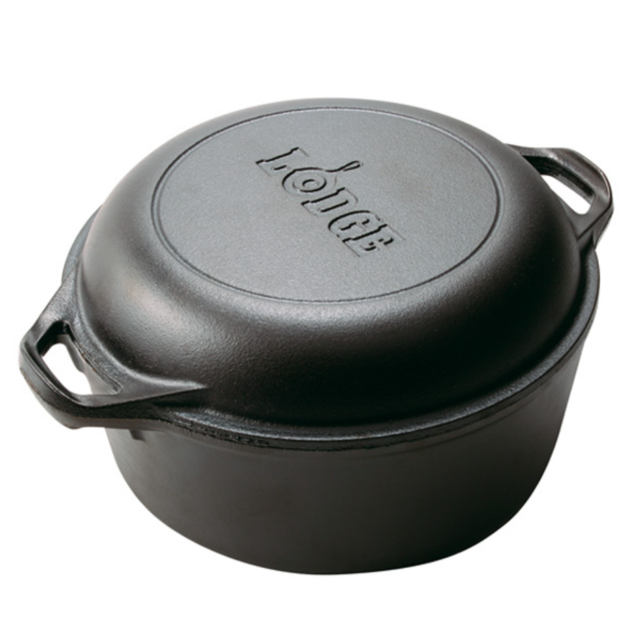 Lodge Cast Iron Double Dutch Oven