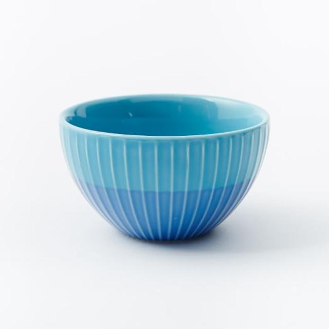 Textured Bright Dip Bowls - Blue/Dark Blue