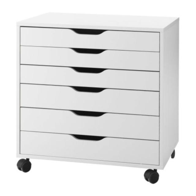 ALEX				Drawer unit on casters, white