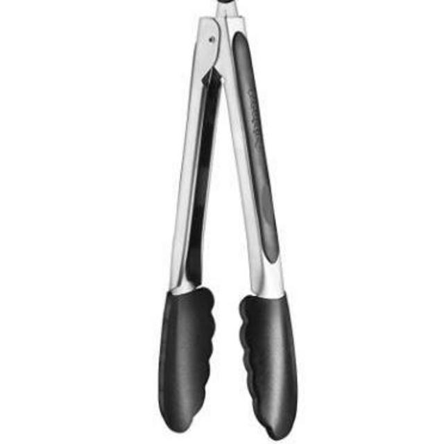 Cuisinart Silicone-Tipped 9-Inch Tongs,Black