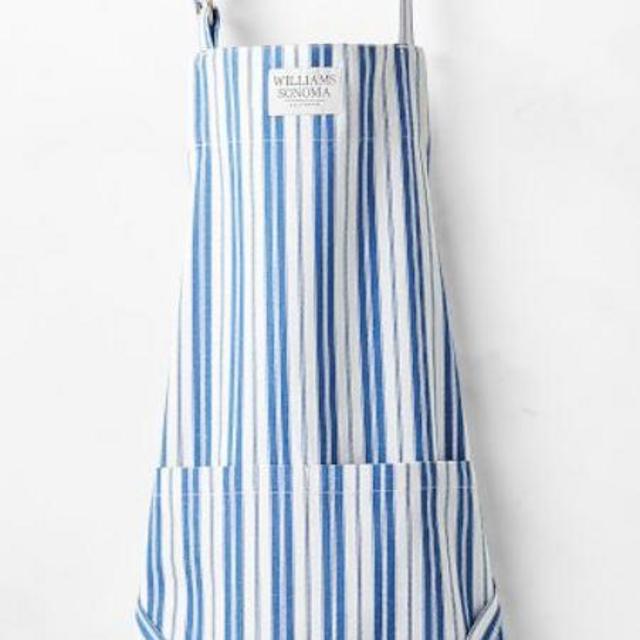 Williams Sonoma Classic Stripe Apron - Bright Blue