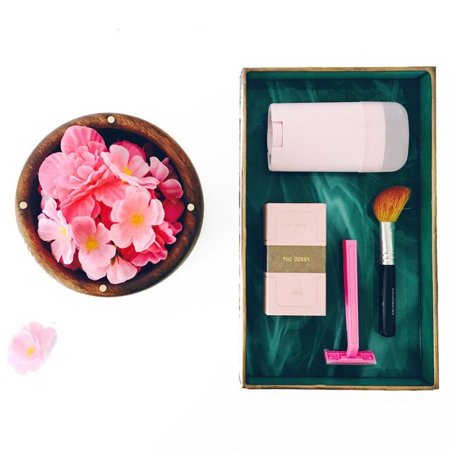 Marbled Green Stained Glass Tray